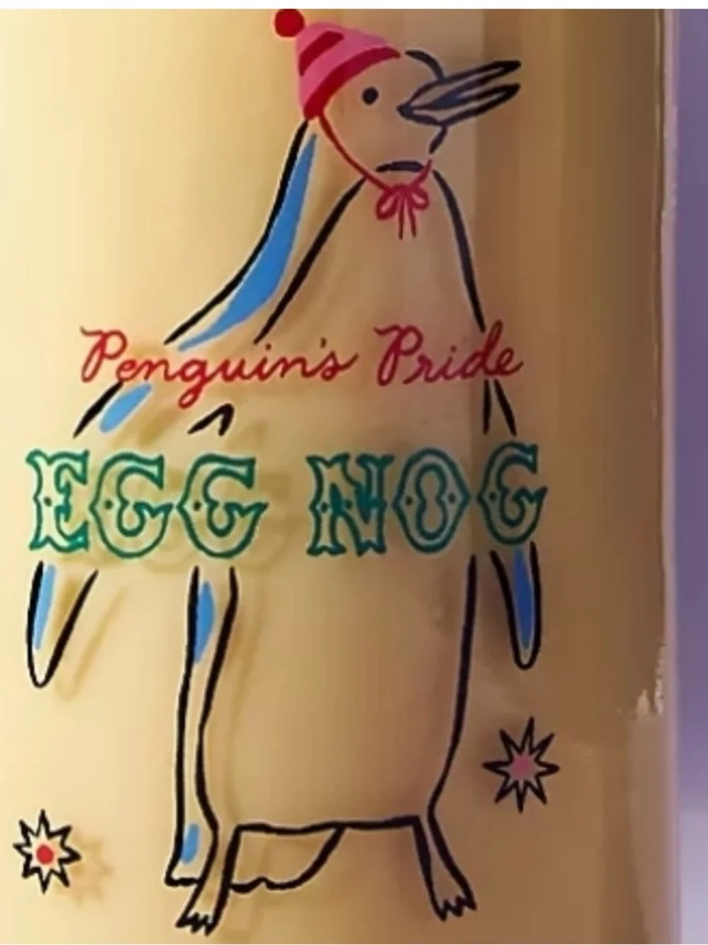 New🌟Anthropologie-George & Viv Milk Bottle-penguin Cup Glass Drinkware